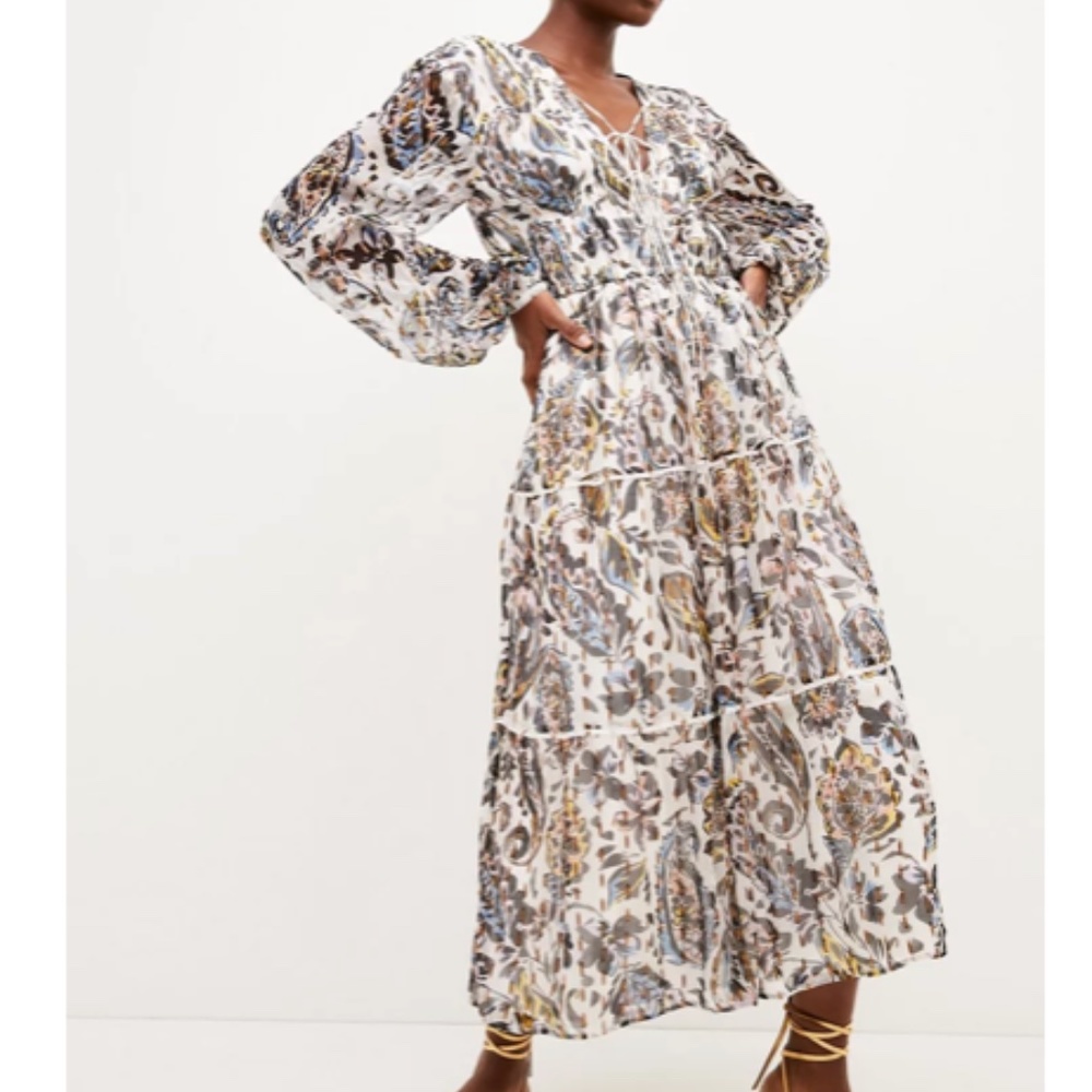 Karen Millen Paisley Metallic Dress BNWT